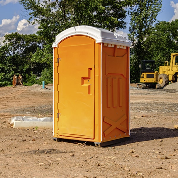 how often are the porta potties cleaned and serviced during a rental period in Cloud County